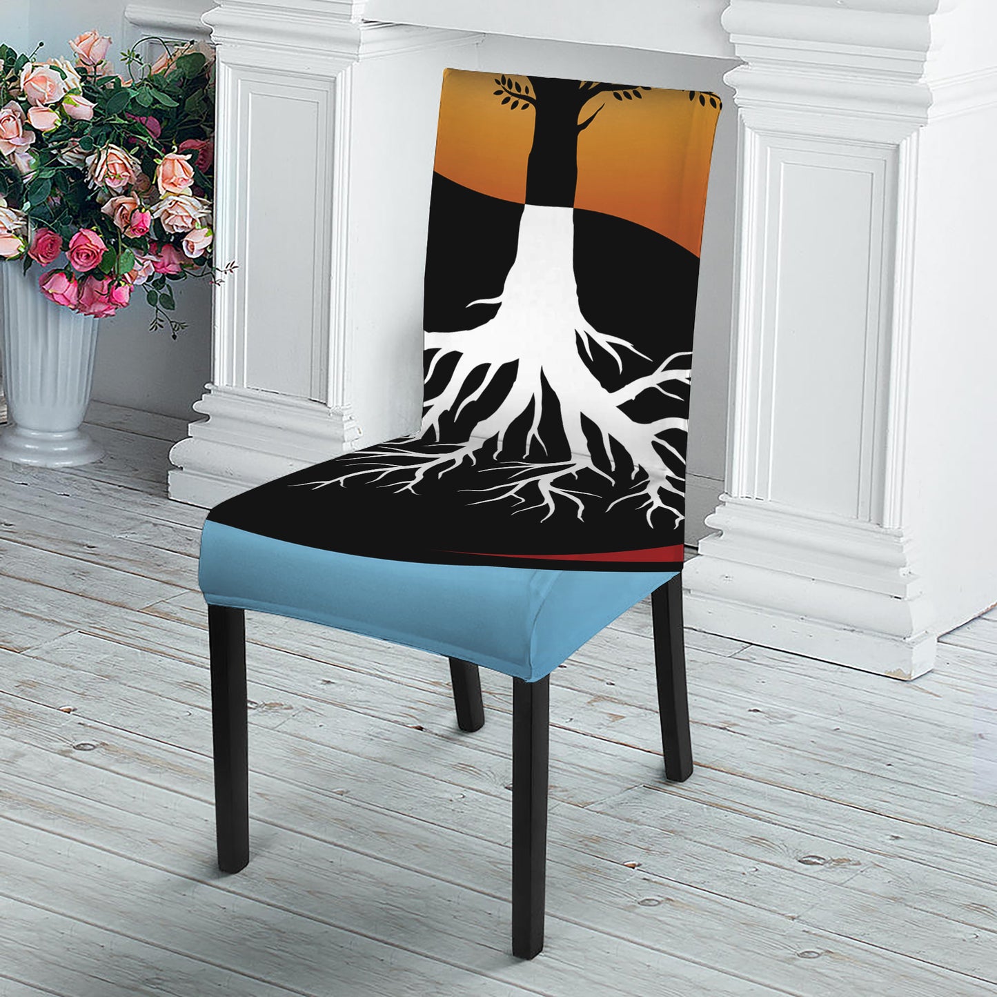 Yin Yang Tree Of Life Print Dining Chair Slipcover