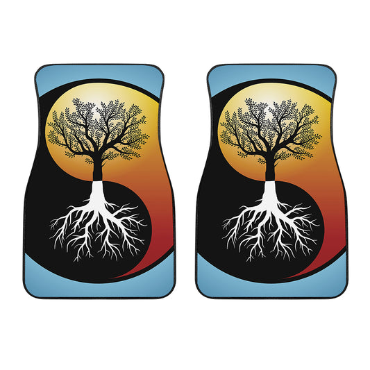Yin Yang Tree Of Life Print Front Car Floor Mats