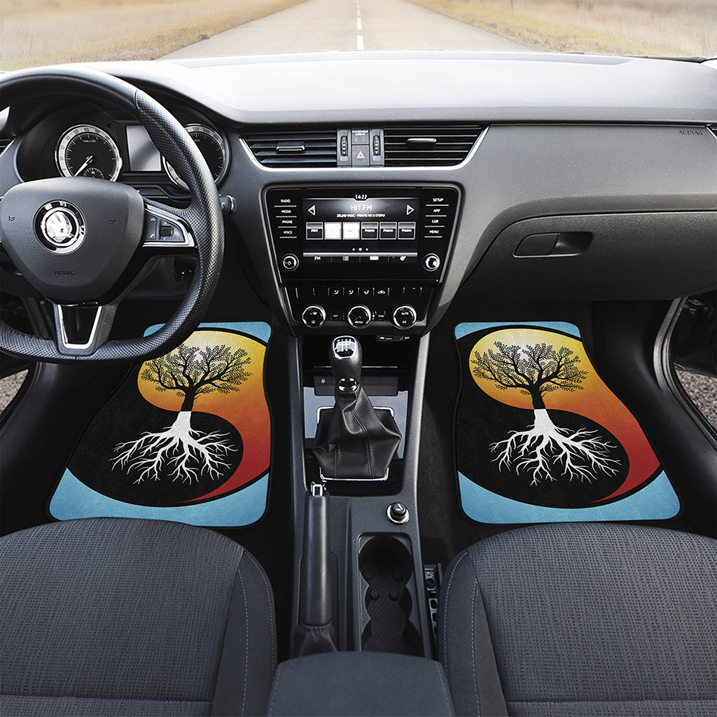 Yin Yang Tree Of Life Print Front Car Floor Mats