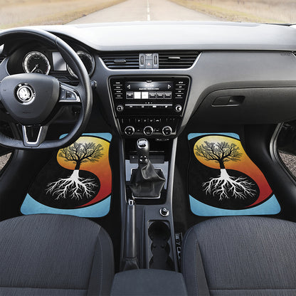 Yin Yang Tree Of Life Print Front Car Floor Mats
