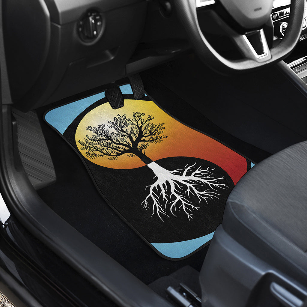 Yin Yang Tree Of Life Print Front Car Floor Mats