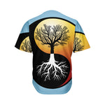 Yin Yang Tree Of Life Print Men's Baseball Jersey