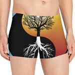 Yin Yang Tree Of Life Print Men's Boxer Briefs