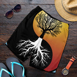 Yin Yang Tree Of Life Print Men's Shorts