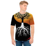 Yin Yang Tree Of Life Print Men's T-Shirt