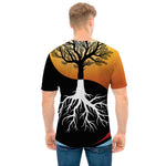 Yin Yang Tree Of Life Print Men's T-Shirt