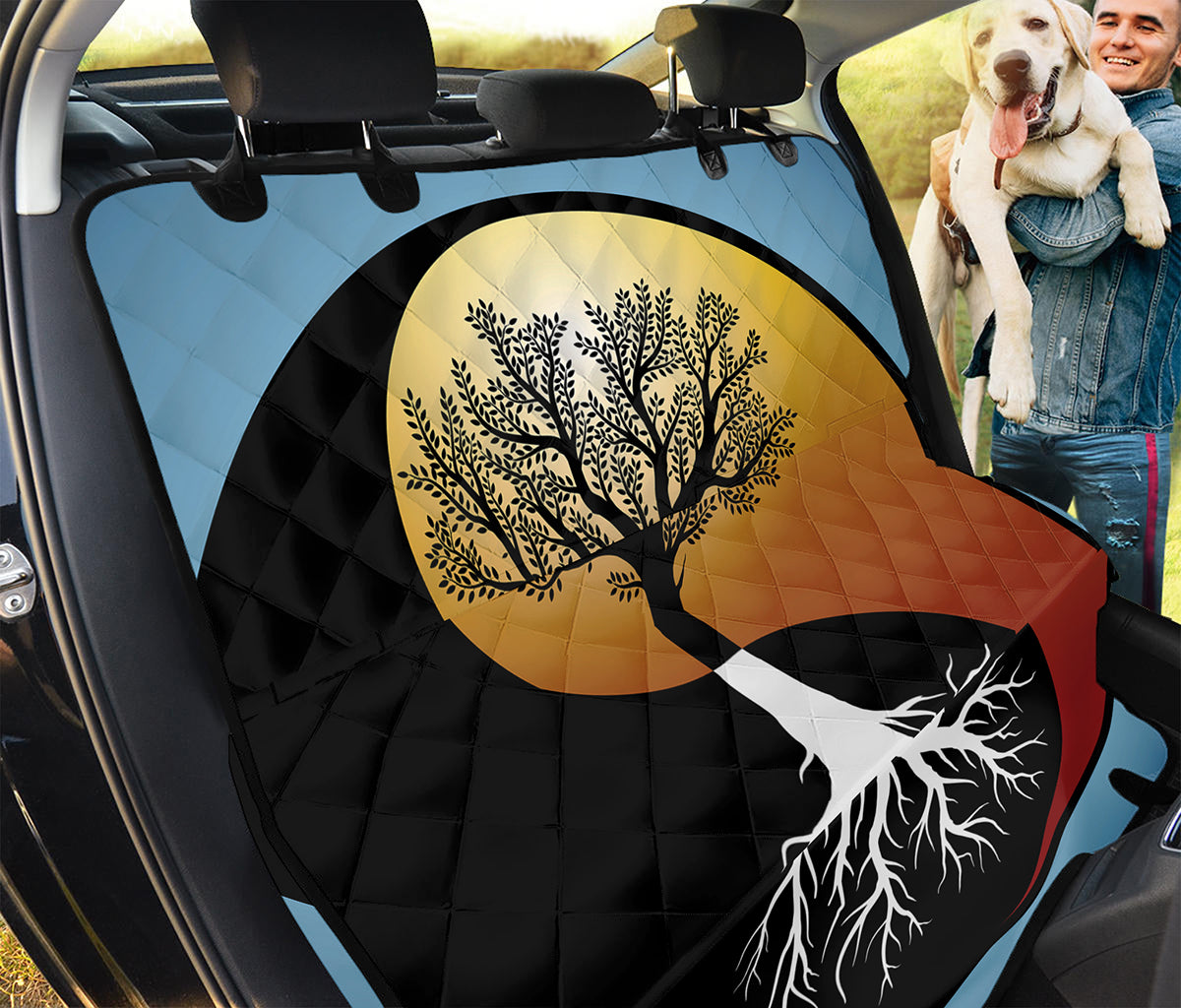Yin Yang Tree Of Life Print Pet Car Back Seat Cover