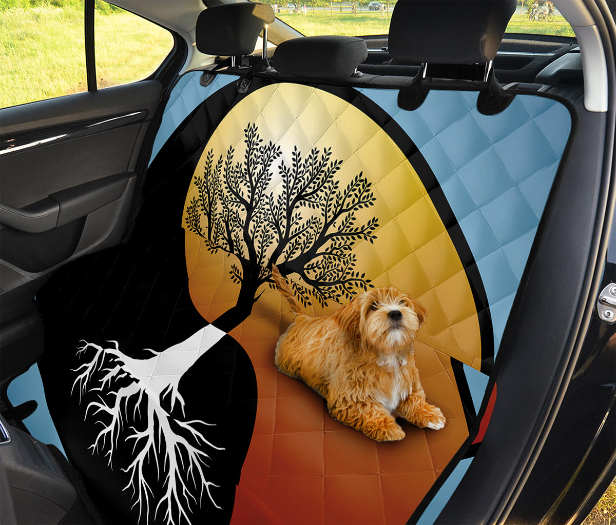 Yin Yang Tree Of Life Print Pet Car Back Seat Cover