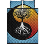 Yin Yang Tree Of Life Print Quilt Bed Set
