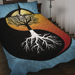 Yin Yang Tree Of Life Print Quilt Bed Set