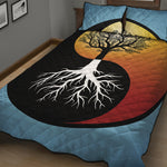 Yin Yang Tree Of Life Print Quilt Bed Set
