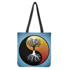 Yin Yang Tree Of Life Print Tote Bag
