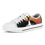 Yin Yang Tree Of Life Print White Low Top Shoes