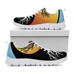 Yin Yang Tree Of Life Print White Sneakers