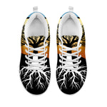 Yin Yang Tree Of Life Print White Sneakers