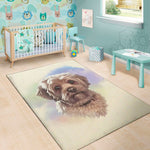 Yorkshire Terrier Portrait Print Area Rug
