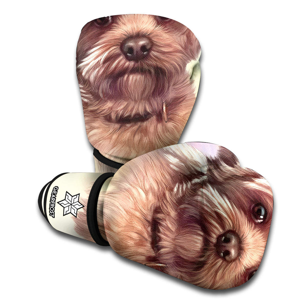 Yorkshire Terrier Portrait Print Boxing Gloves