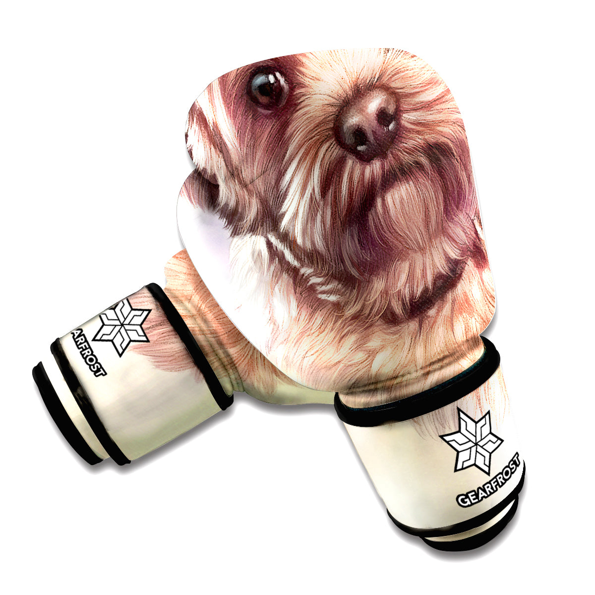 Yorkshire Terrier Portrait Print Boxing Gloves