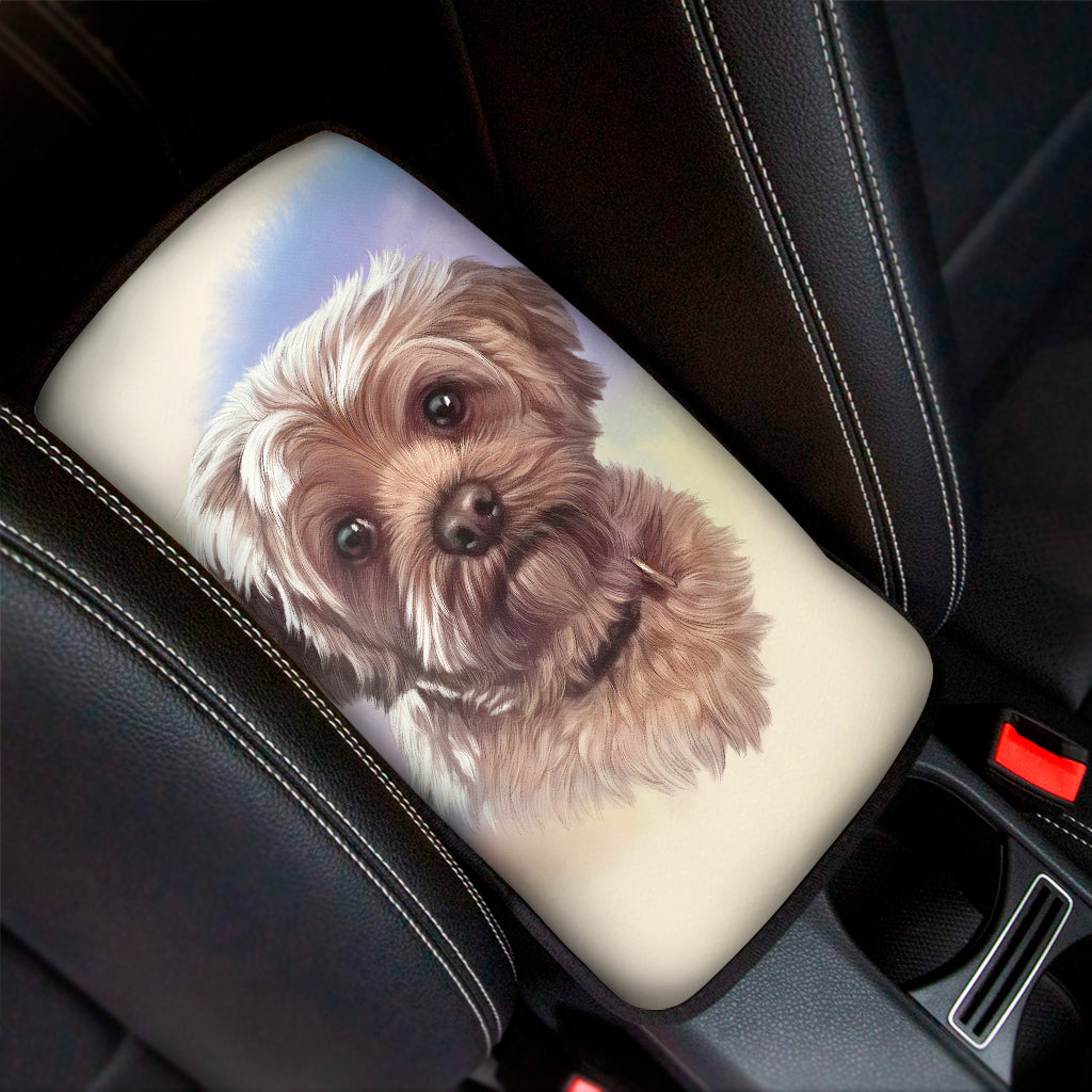 Yorkshire Terrier Portrait Print Car Center Console Cover