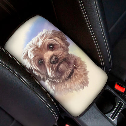 Yorkshire Terrier Portrait Print Car Center Console Cover