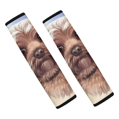 Yorkshire Terrier Portrait Print Car Seat Belt Covers