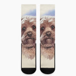 Yorkshire Terrier Portrait Print Crew Socks