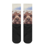 Yorkshire Terrier Portrait Print Crew Socks