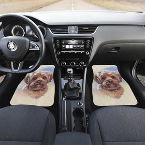 Yorkshire Terrier Portrait Print Front and Back Car Floor Mats