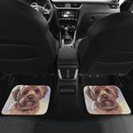 Yorkshire Terrier Portrait Print Front and Back Car Floor Mats