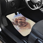 Yorkshire Terrier Portrait Print Front and Back Car Floor Mats