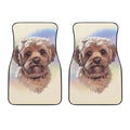 Yorkshire Terrier Portrait Print Front Car Floor Mats