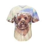 Yorkshire Terrier Portrait Print Men's Baseball Jersey