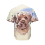 Yorkshire Terrier Portrait Print Men's Baseball Jersey