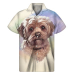 Yorkshire Terrier Portrait Print Men's Short Sleeve Shirt
