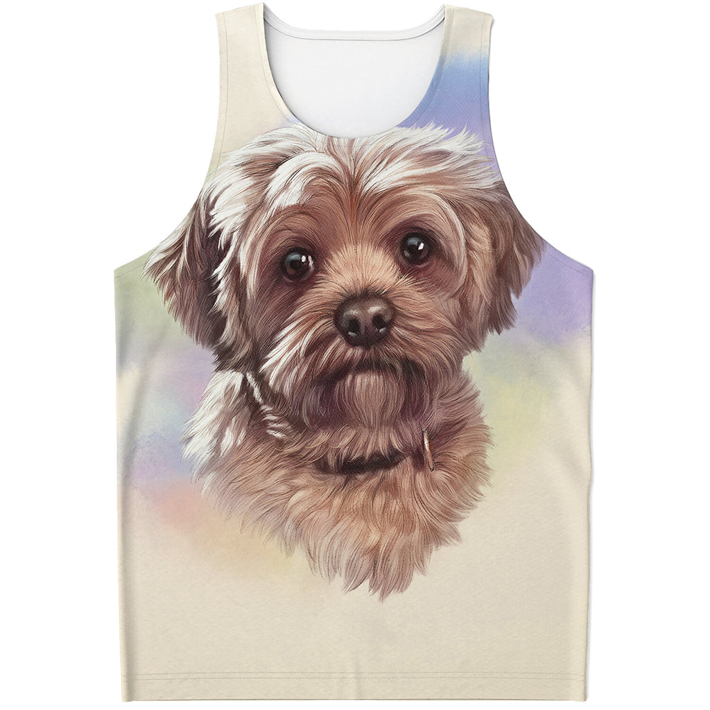 Yorkshire Terrier Portrait Print Men's Tank Top