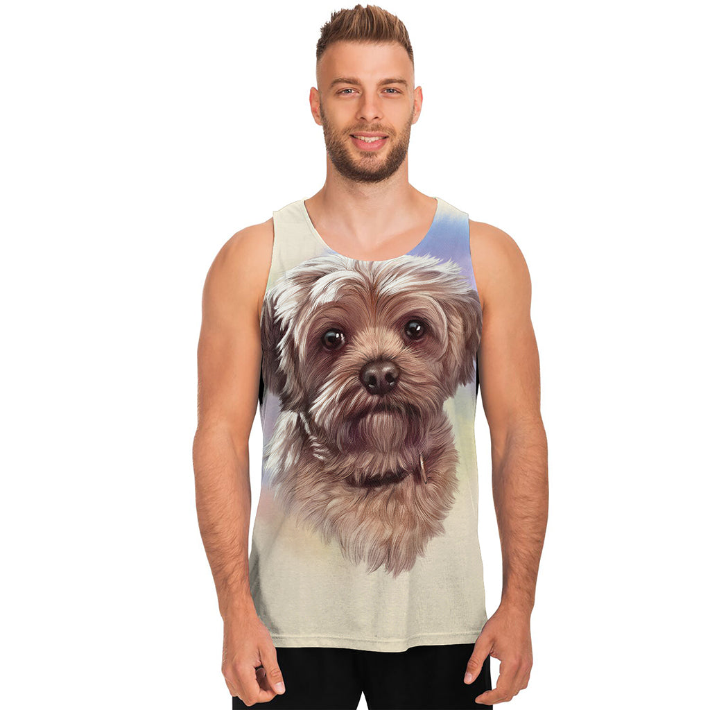 Yorkshire Terrier Portrait Print Men's Tank Top