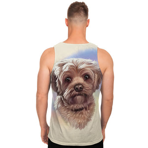 Yorkshire Terrier Portrait Print Men's Tank Top