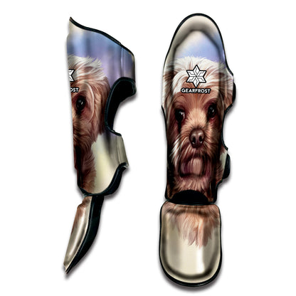 Yorkshire Terrier Portrait Print Muay Thai Shin Guard