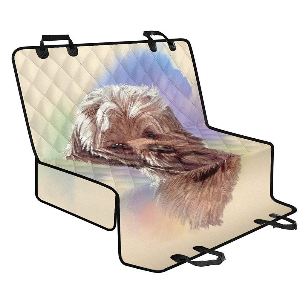 Yorkshire Terrier Portrait Print Pet Car Back Seat Cover