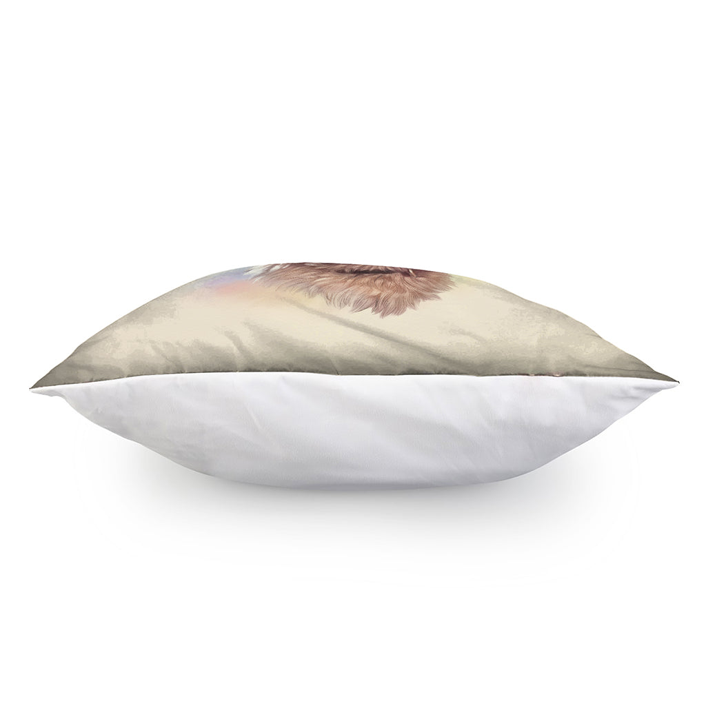 Yorkshire Terrier Portrait Print Pillow Cover
