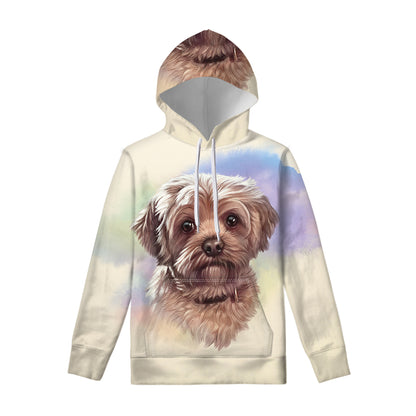 Yorkshire Terrier Portrait Print Pullover Hoodie
