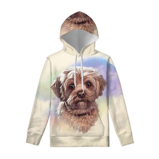 Yorkshire Terrier Portrait Print Pullover Hoodie