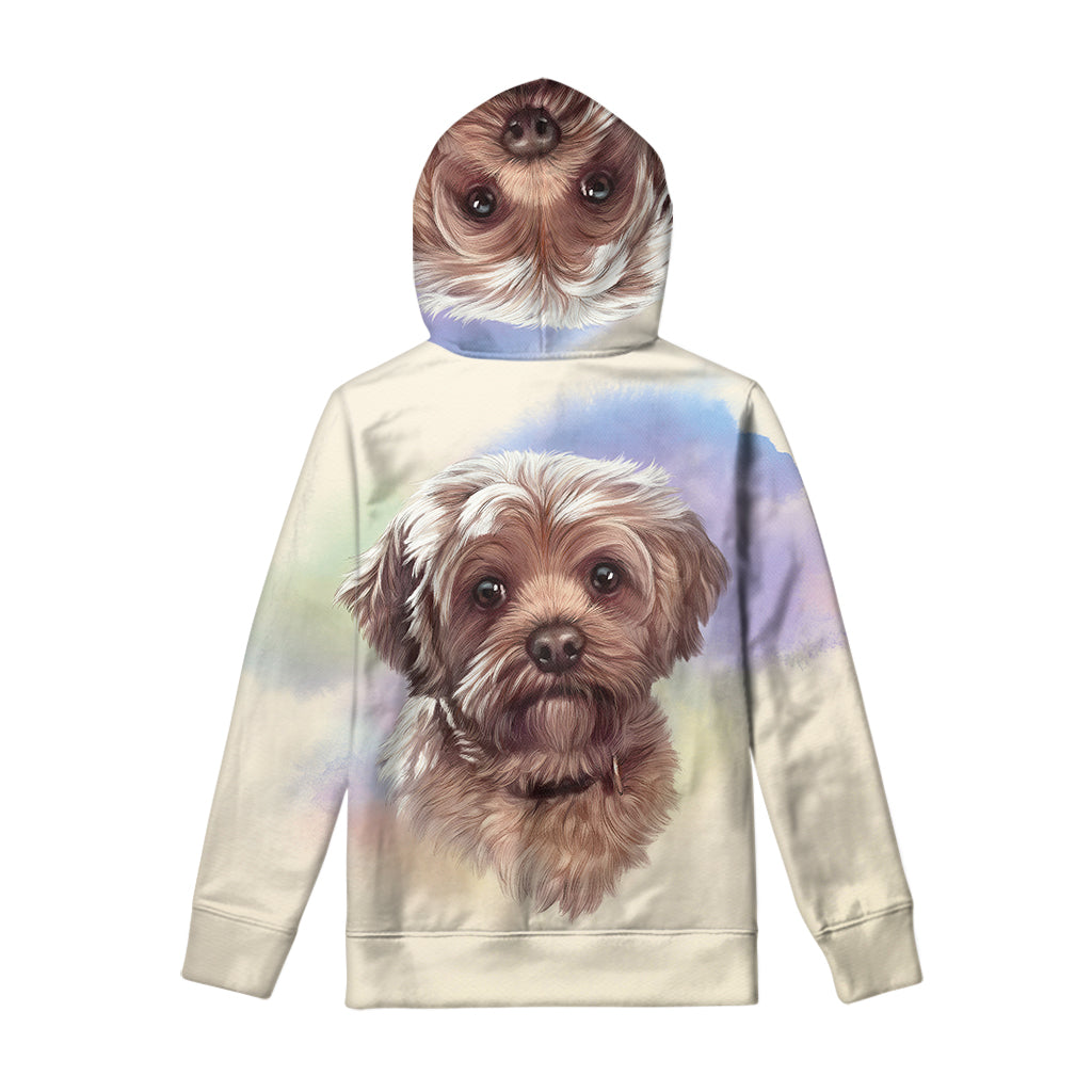 Yorkshire Terrier Portrait Print Pullover Hoodie