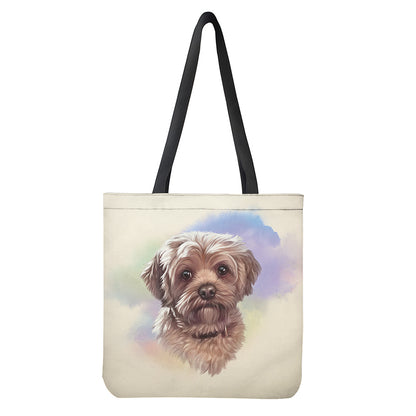 Yorkshire Terrier Portrait Print Tote Bag
