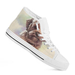 Yorkshire Terrier Portrait Print White High Top Shoes