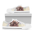 Yorkshire Terrier Portrait Print White Low Top Sneakers