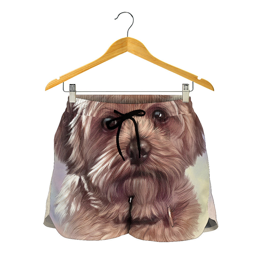 Yorkshire Terrier Portrait Print Women's Shorts