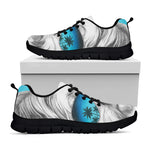 Yorkshire Terrier With Sunglasses Print Black Sneakers