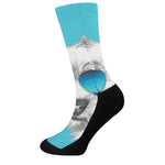 Yorkshire Terrier With Sunglasses Print Crew Socks