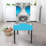 Yorkshire Terrier With Sunglasses Print Dining Chair Slipcover
